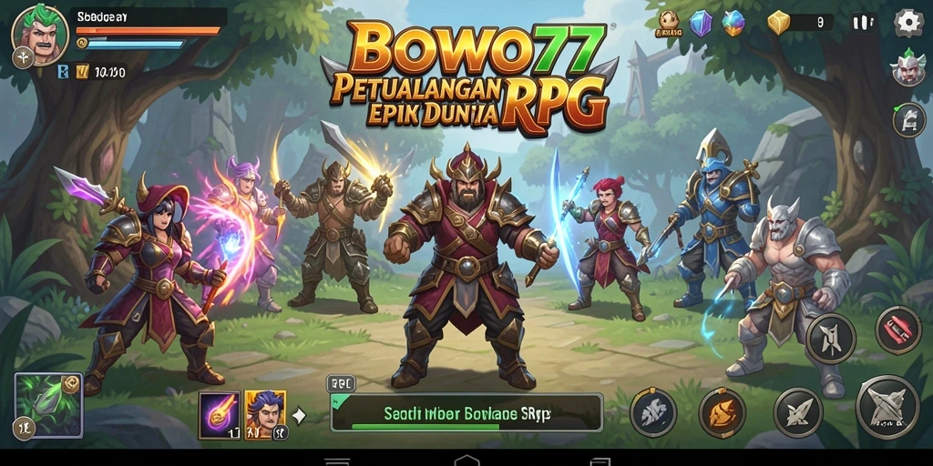 Tampilan antarmuka RPG BOWO77 yang memukau dan interaktif.