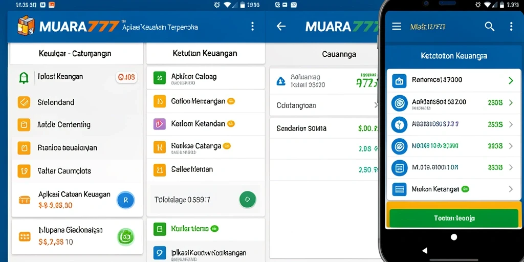 Antarmuka aplikasi MUARA777 untuk catatan keuangan.