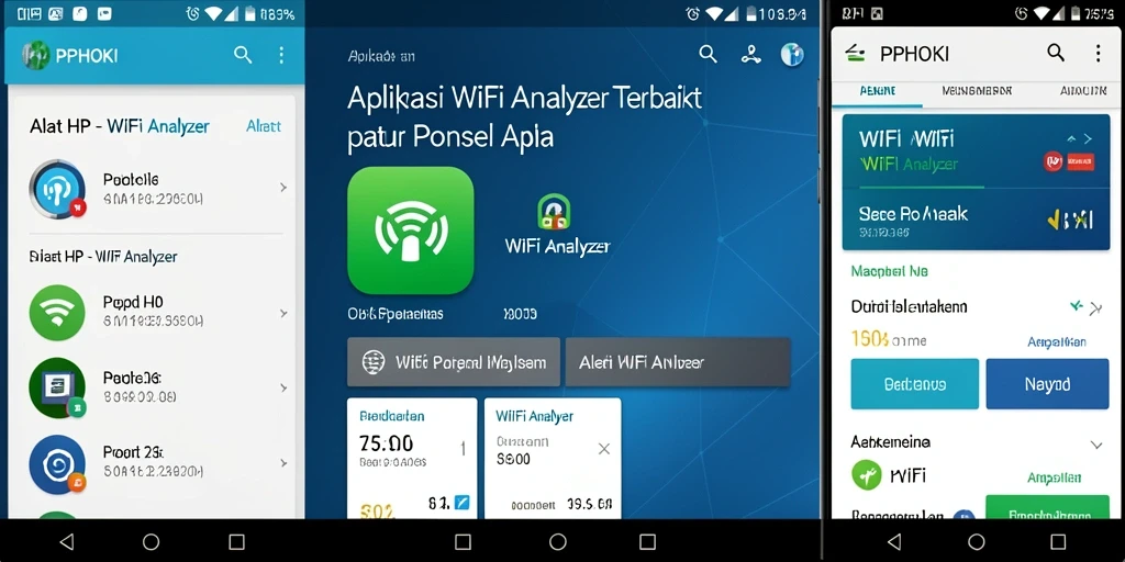 Antarmuka PPHOKI yang menampilkan analisis jaringan WiFi.