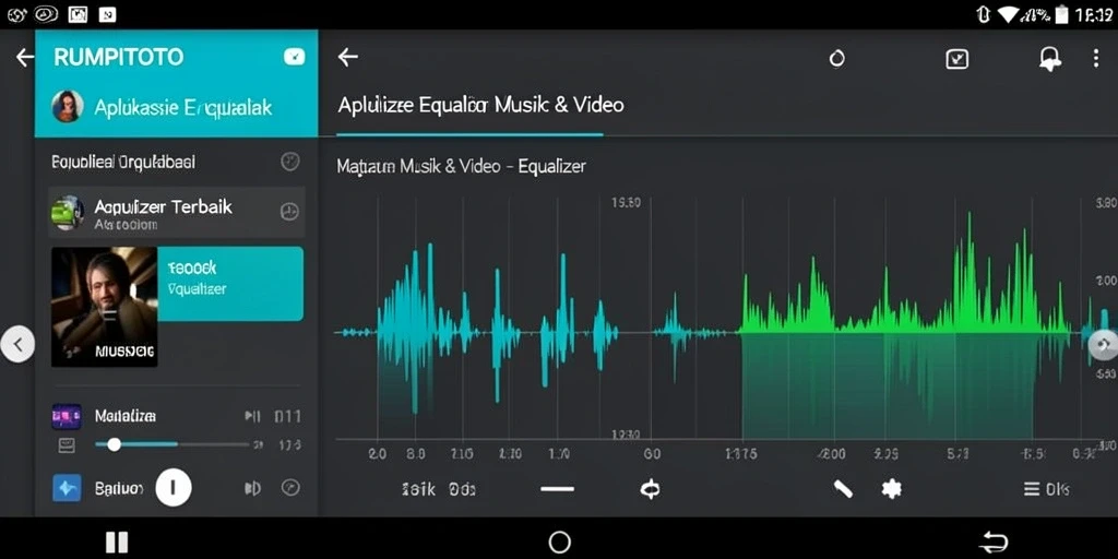Antarmuka RUMPITOTO yang mudah digunakan untuk pengaturan Equalizer.