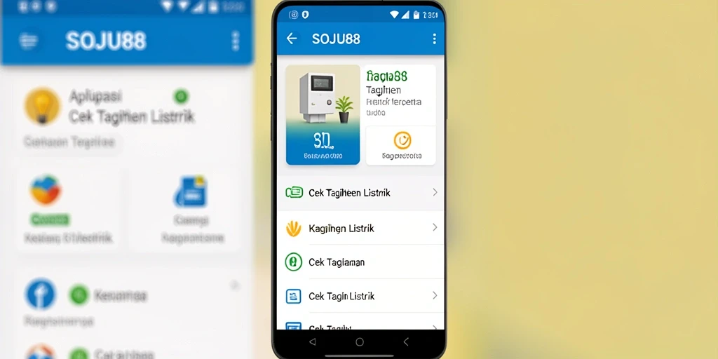 Antarmuka SOJU88 untuk pengecekan tagihan listrik yang user-friendly.